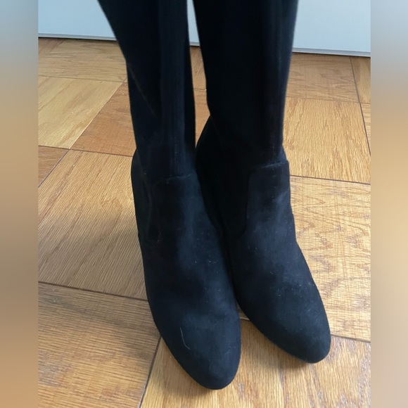 Steve Madden black knee high boots in stretchy suede - Picture 8 of 15